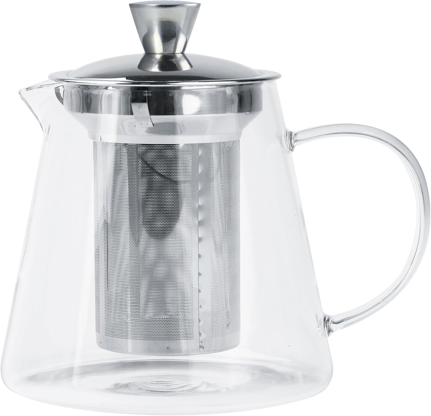 Glass Teapot Steel Lid and Infuser 41 oz.