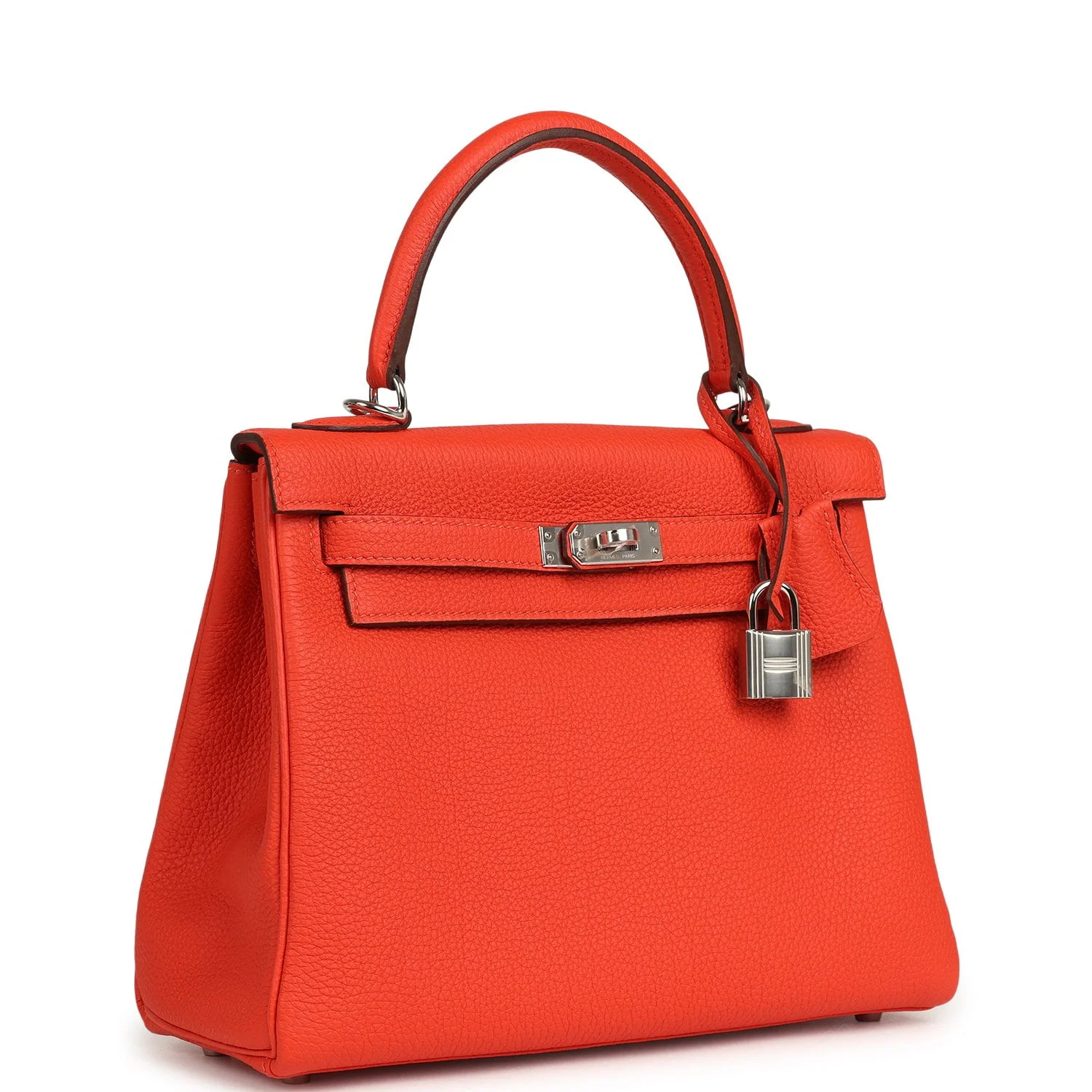 HERMÈS Kelly Retourne 25 Capucine Togo Palladium Hardware