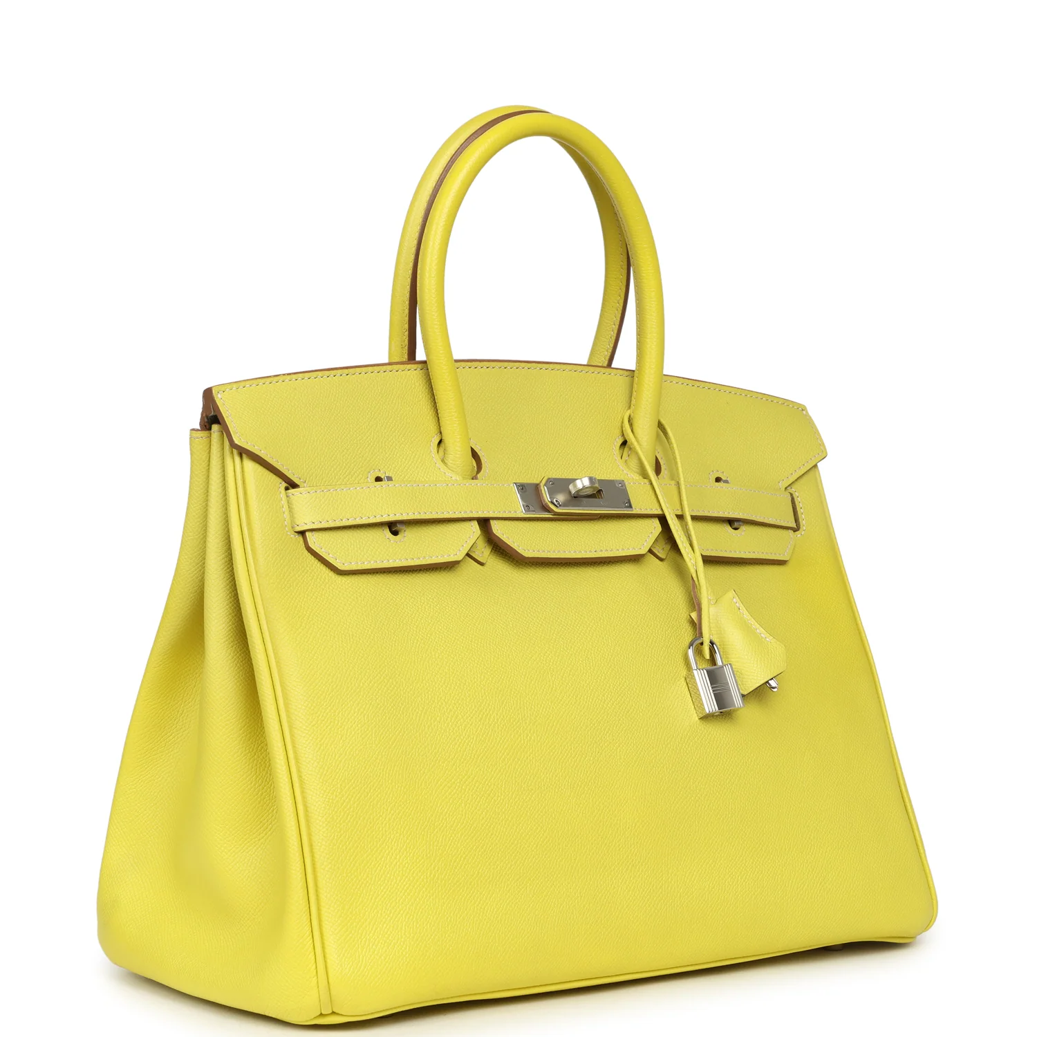 HERMÈS Birkin 35 Lime Candy Epsom Palladium Hardware