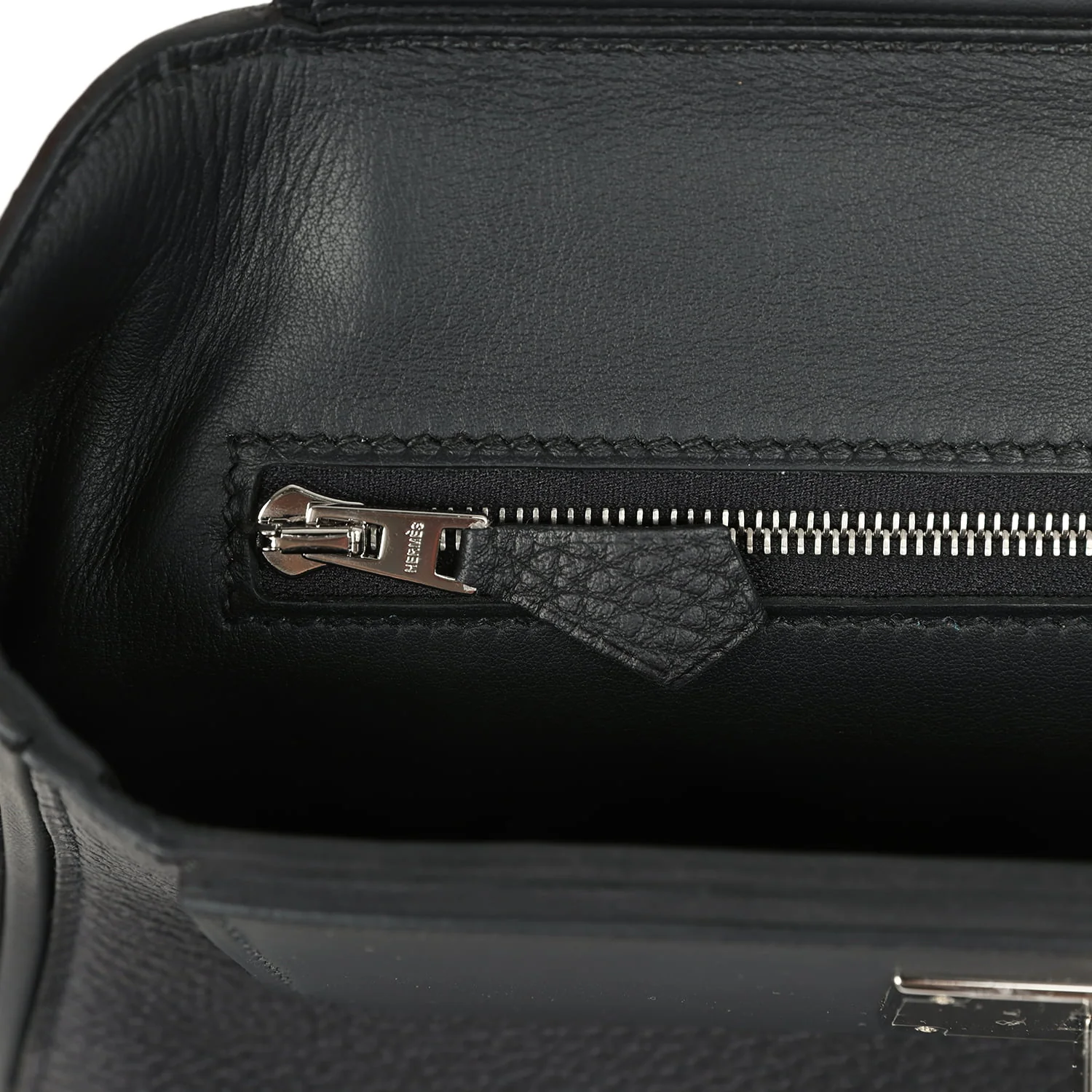 Hermes Mini 24/24 Bag Black Togo, Swift Palladium Hardware