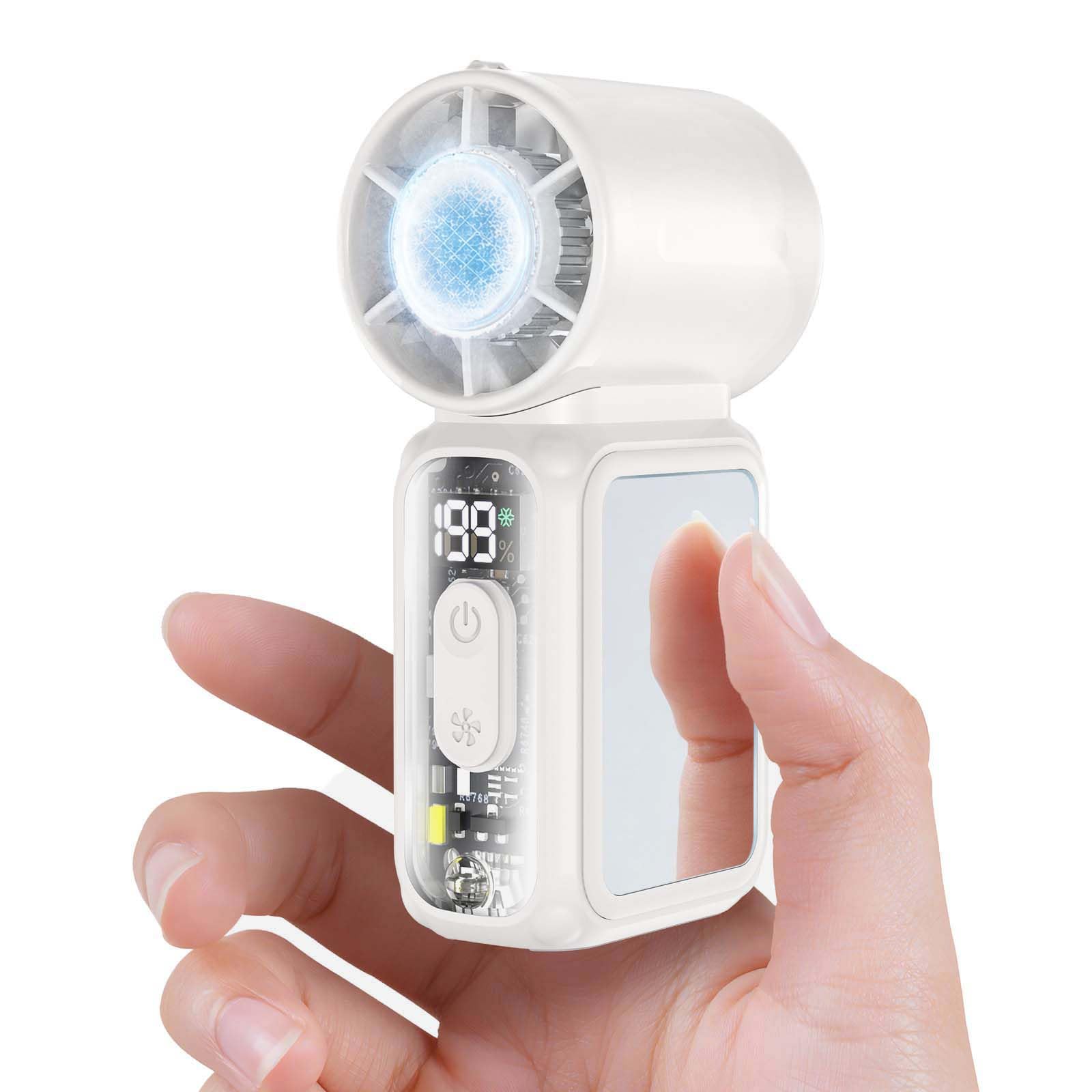 Handheld Mini Fan with Adjustable Semiconductor Cooling Technology, Personal Turbo Portable Fan