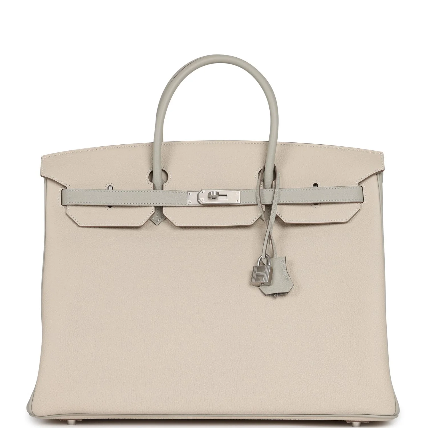 Hermes Special Order (HSS) Birkin 40 Craie, Gris Perle Togo Brushed Palladium Hardware