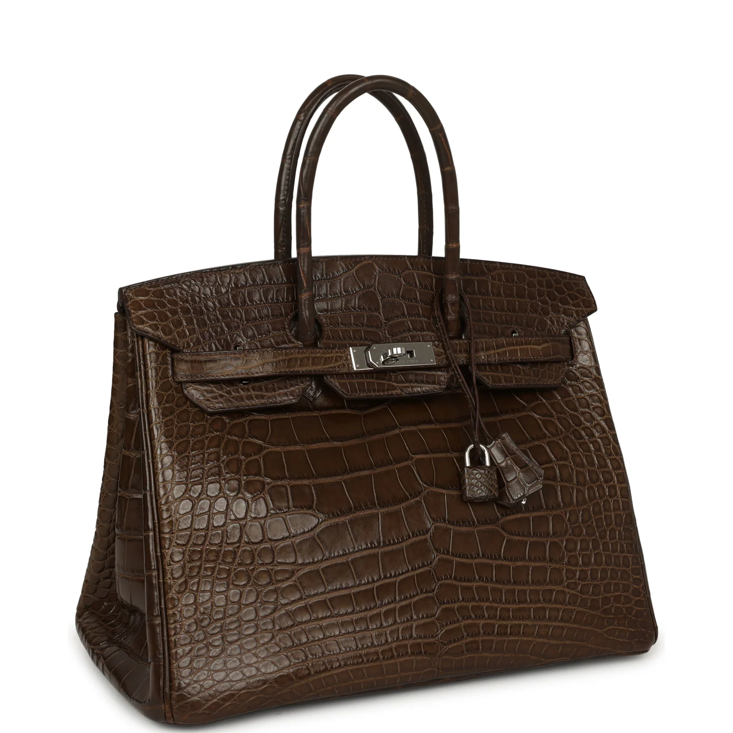 HERMÈS Birkin 35 Gris Elephant Matte Alligator Palladium Hardware