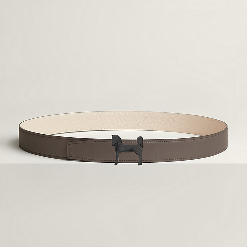 Panache Zebre belt buckle & Reversible leather strap 32 mm