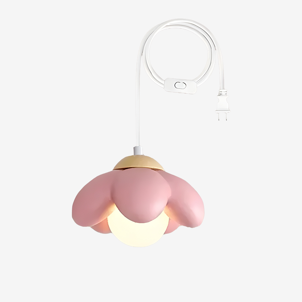 Flower Shaped Plug-in Modern Dining Room Pendant Light
