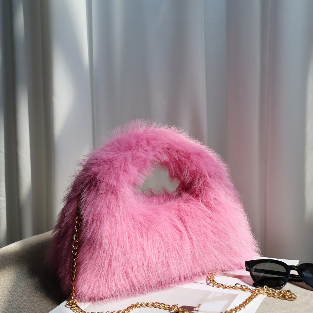 Autumn and winter handbag plush clutch