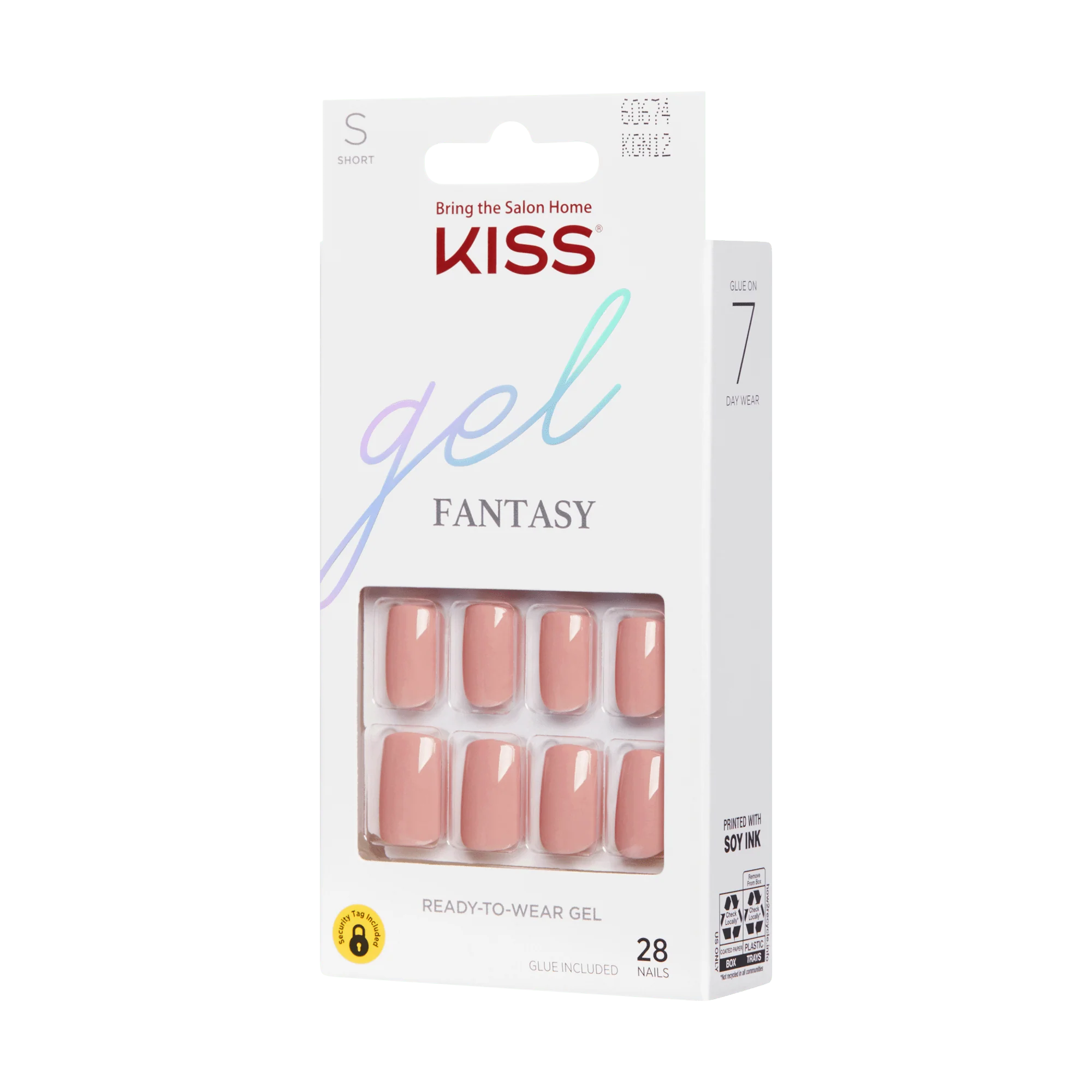 KISS Gel Fantasy Press On Glue Nails - Ribbons