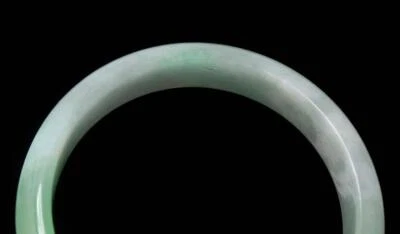 49G Chinese Natural Green Jadeite Jade Bangle Bracelet 58MM