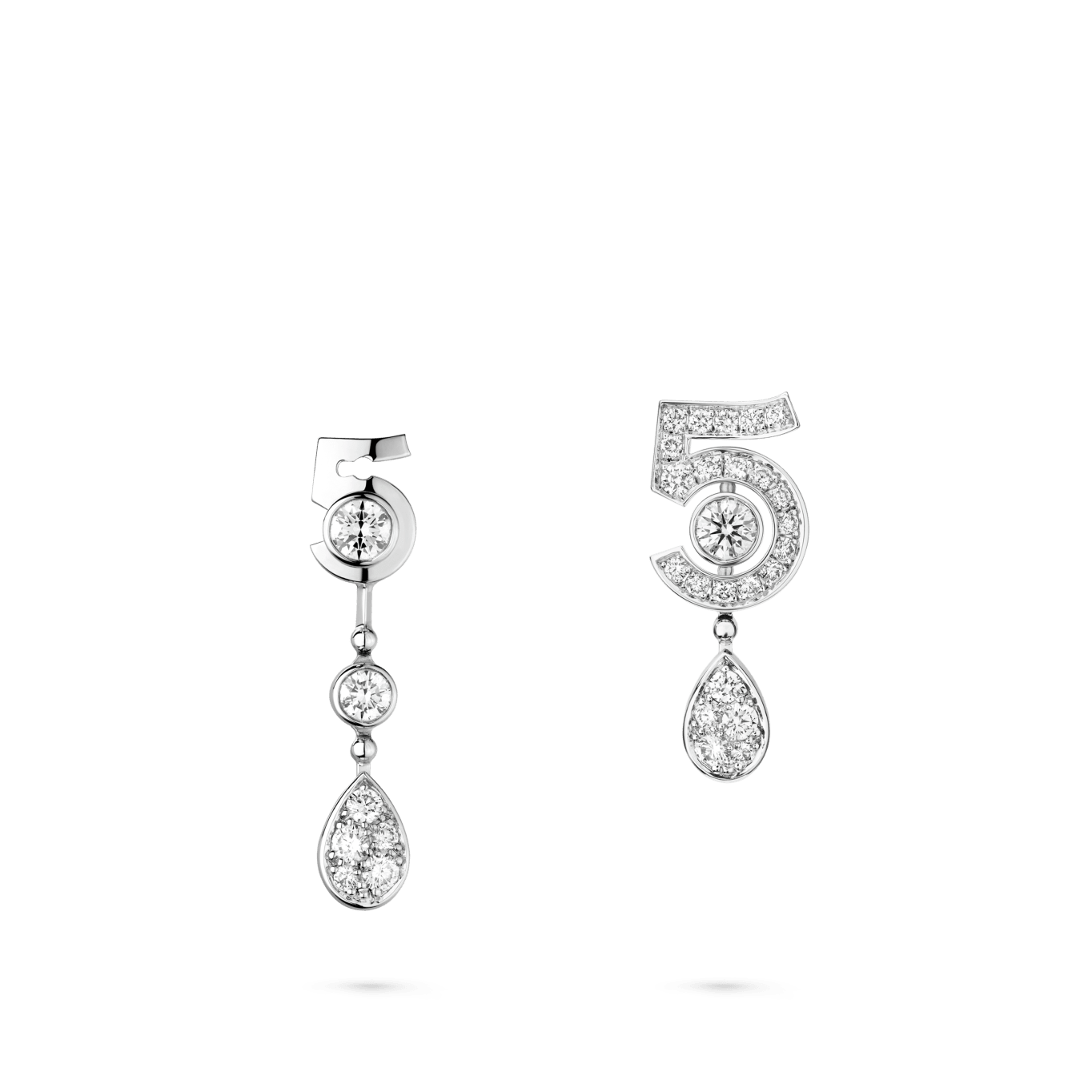 Eternal N°5 asymmetrical transformable earrings