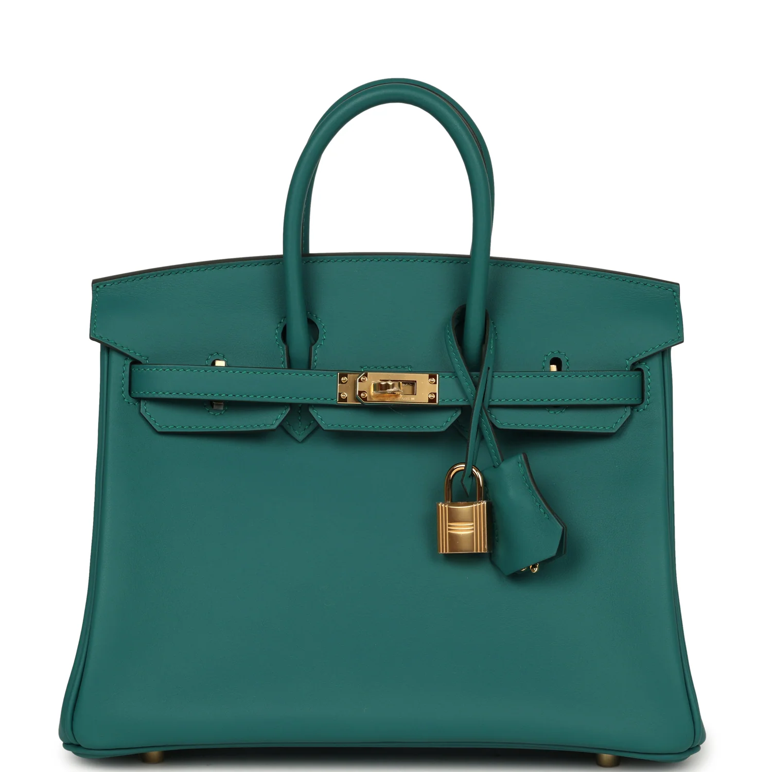 HERMÈS Birkin 25 Malachite Swift Gold Hardware