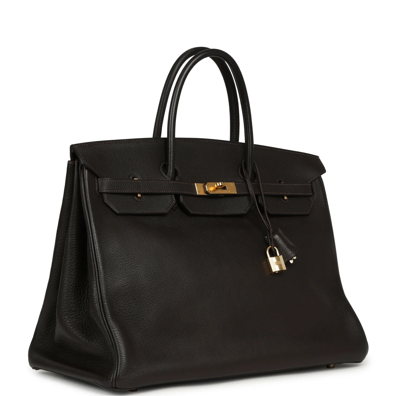 HERMÈS Birkin 40 Ebene Togo Gold Hardware