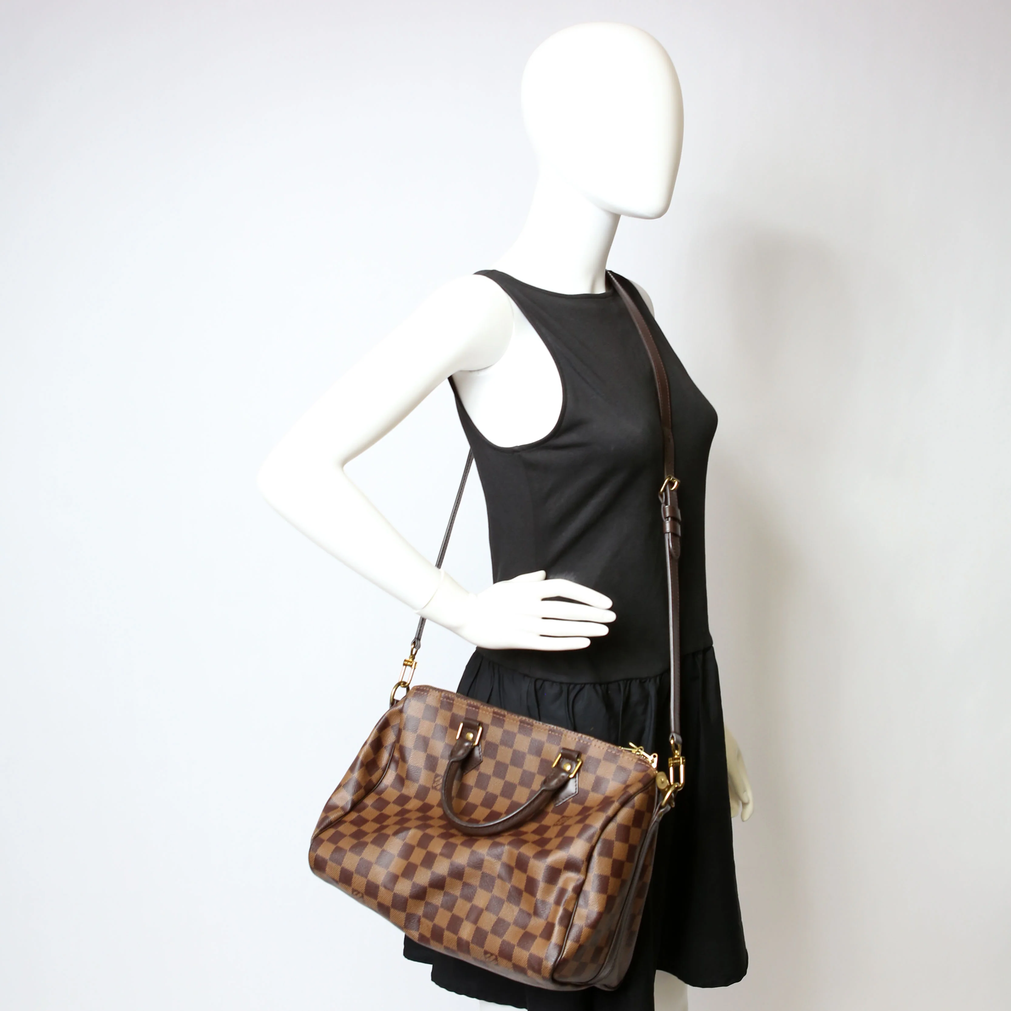 Speedy 30 Bandouliere Damier Ebene