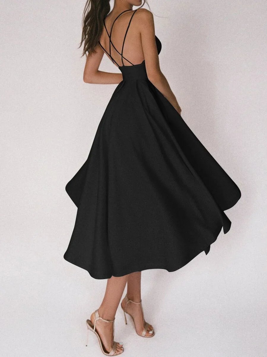 (💕SUMMER HOT SALE)💃Elegant strappy V-neck dress👗💐
