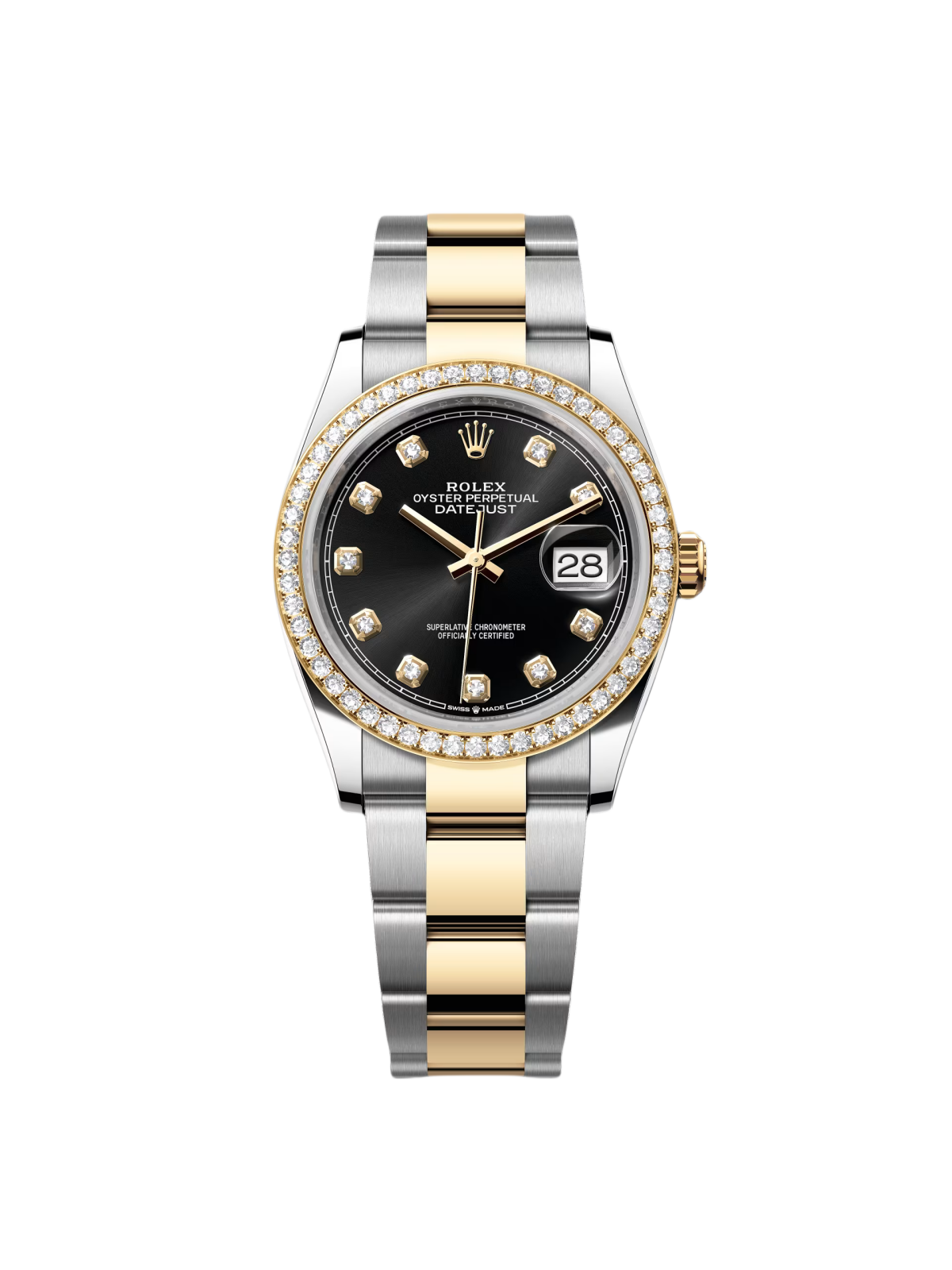 RLX  Datejust 36mm 126283 Bright Black Dial Oyster Bracelet Watch
