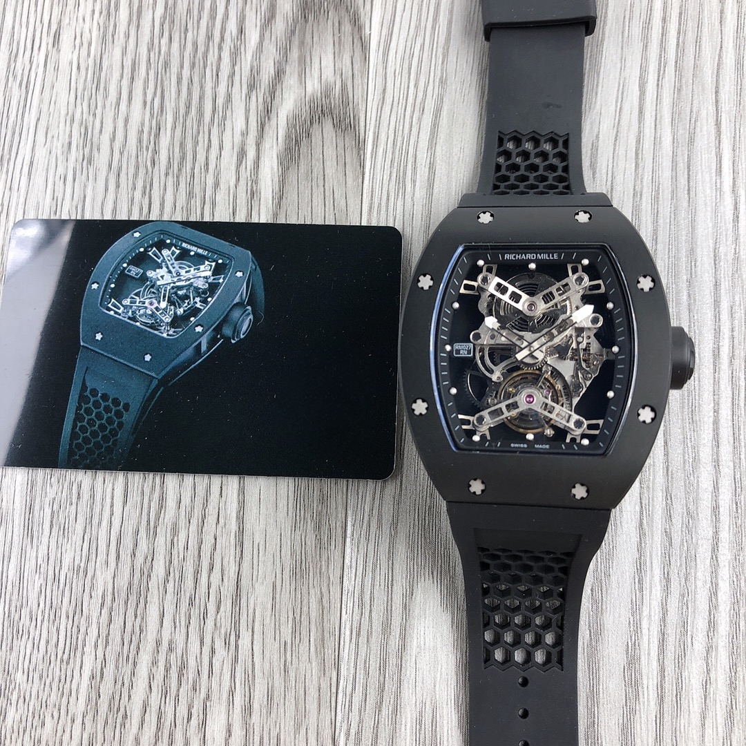 【7A Quality】AAAAA Replica Richard Mille RM 027 Watch with Swiss Movement 43mm Titanium Case
