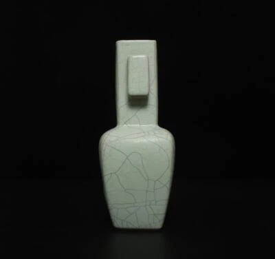 24CM Xuanzheng Signed Old Fine Chinese Ru Yao Ru Kiln Vase