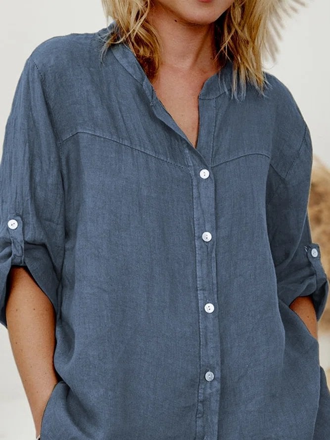 Summer basic casual long-sleeved shirts and tops