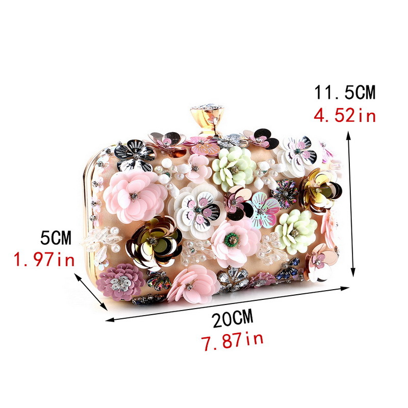 Flowers banquet luxurious bag European style evening clutch