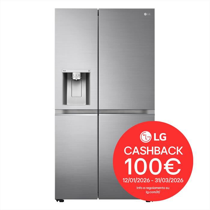 LG - Frigorifero side by side GSLV90PZAD Classe D 635lt-Acciaio inossidabile