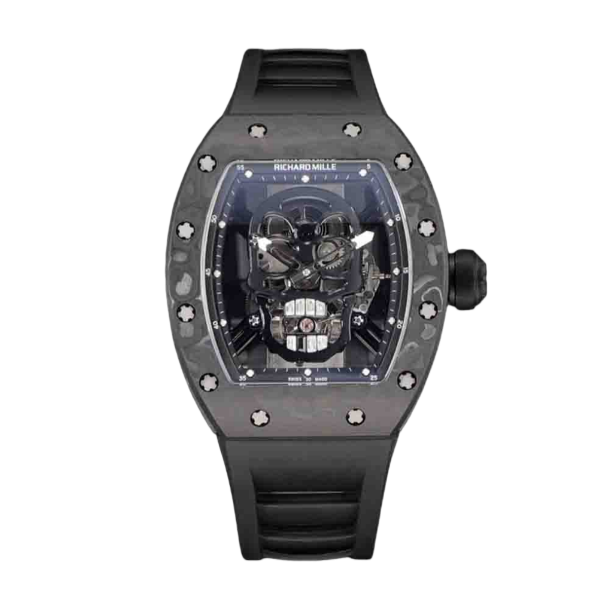 【7A Quality】Richard Mille RM52-01 Replica Skull Tourbillon Carbon Fiber Camouflage