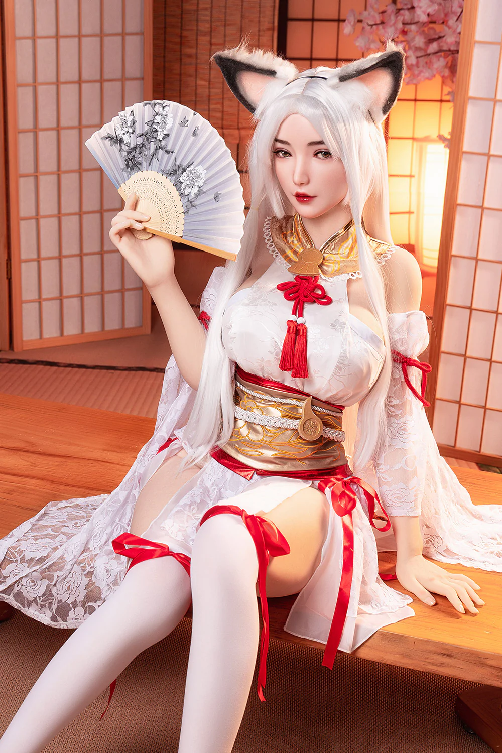 Megan 5ft25 / 160cm #60 Silicone Head + TPE Body Big Boobs Japan Anime Catgirl Hentai Sex Doll