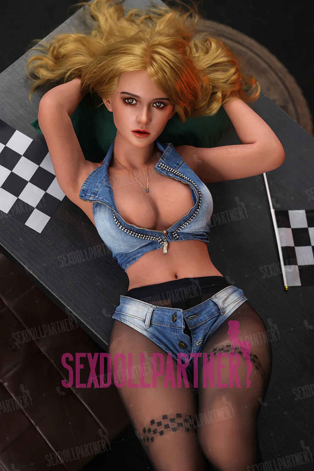 US Stock - Ridmii Tessa 4.99ft/152cm #861 Blowjob ROS Soft Silicone Head + TPE Body Blonde Real-life Female Sex Dolls