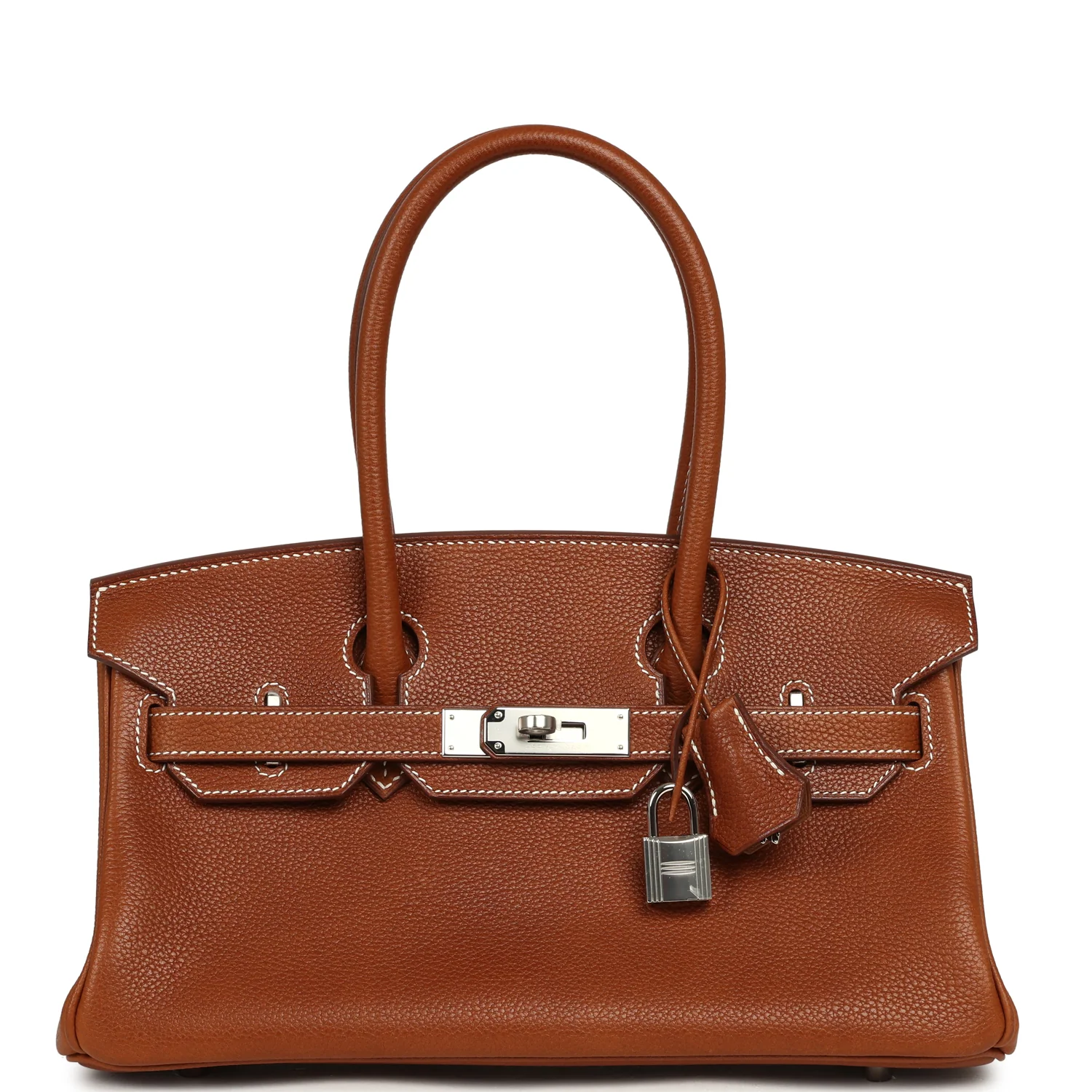 HERMÈS Shoulder Birkin Light 29 Fauve Barenia Faubourg Palladium Hardware
