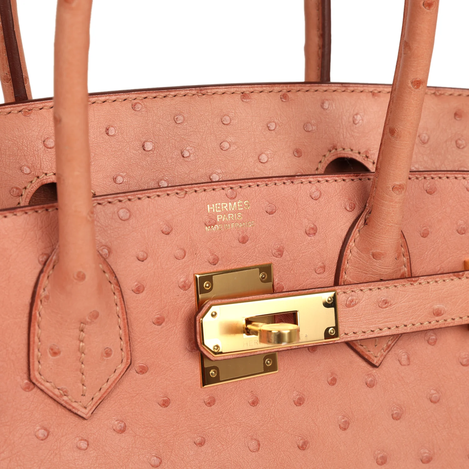 Hermes Birkin 30 Terre Cuite Ostrich Gold Hardware
