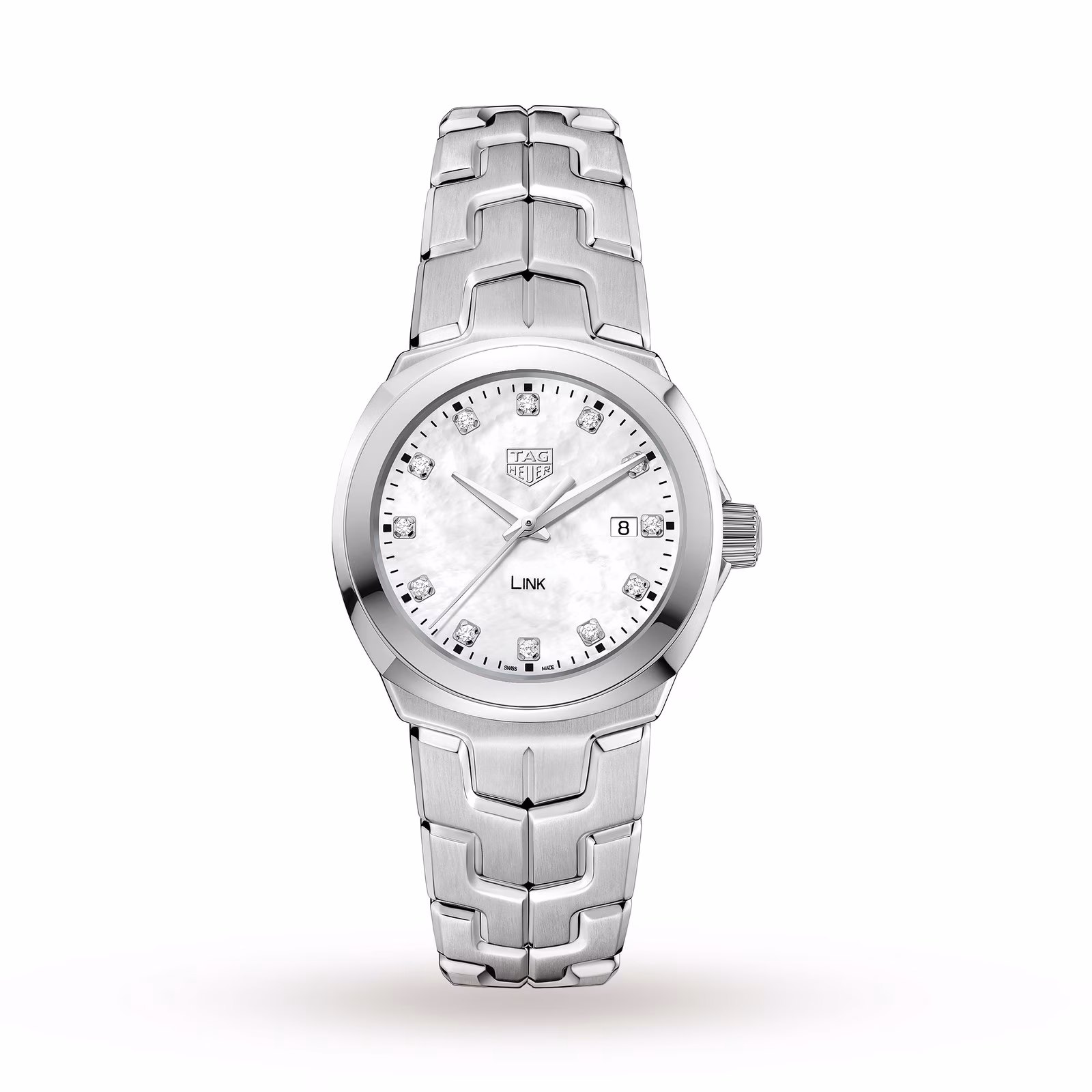 【7A Quality】TAG Heuer Link Date Quartz Date Mother Of Pearl 32mm Ladies Watch WBC1312.BA0600