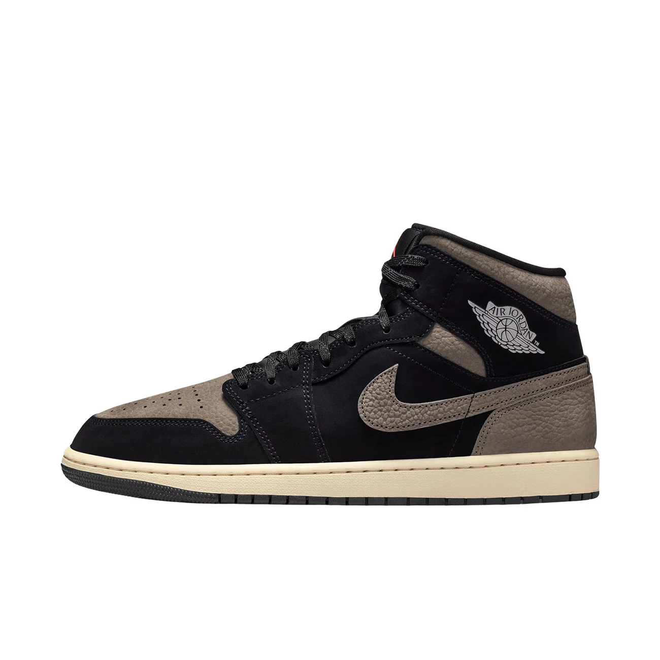 Air Jordan 1 Mid SE (Black/olive Grey-lt Wild Mango)