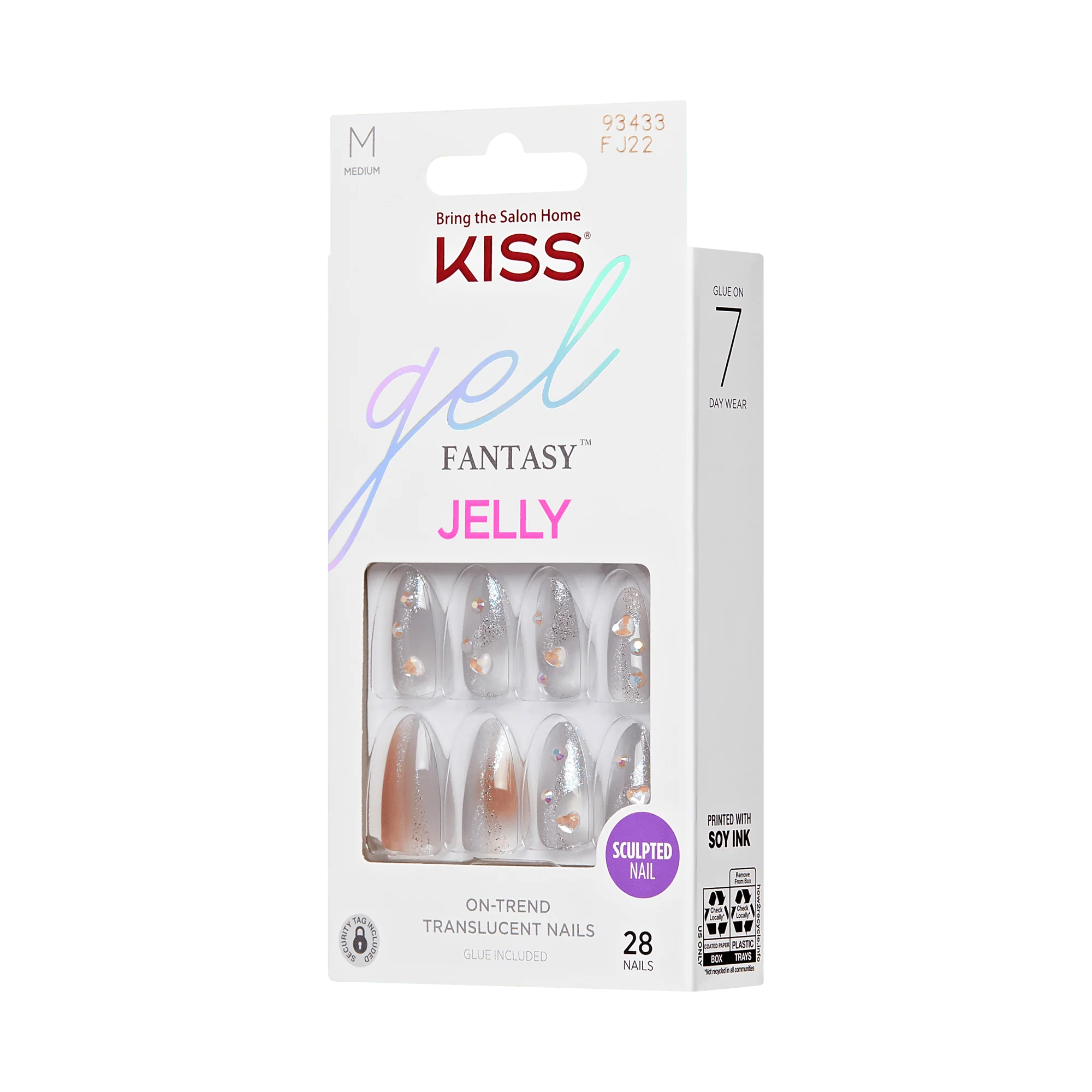 KISS Gel Fantasy Jelly Press On Glue Nails - Jelly Princess