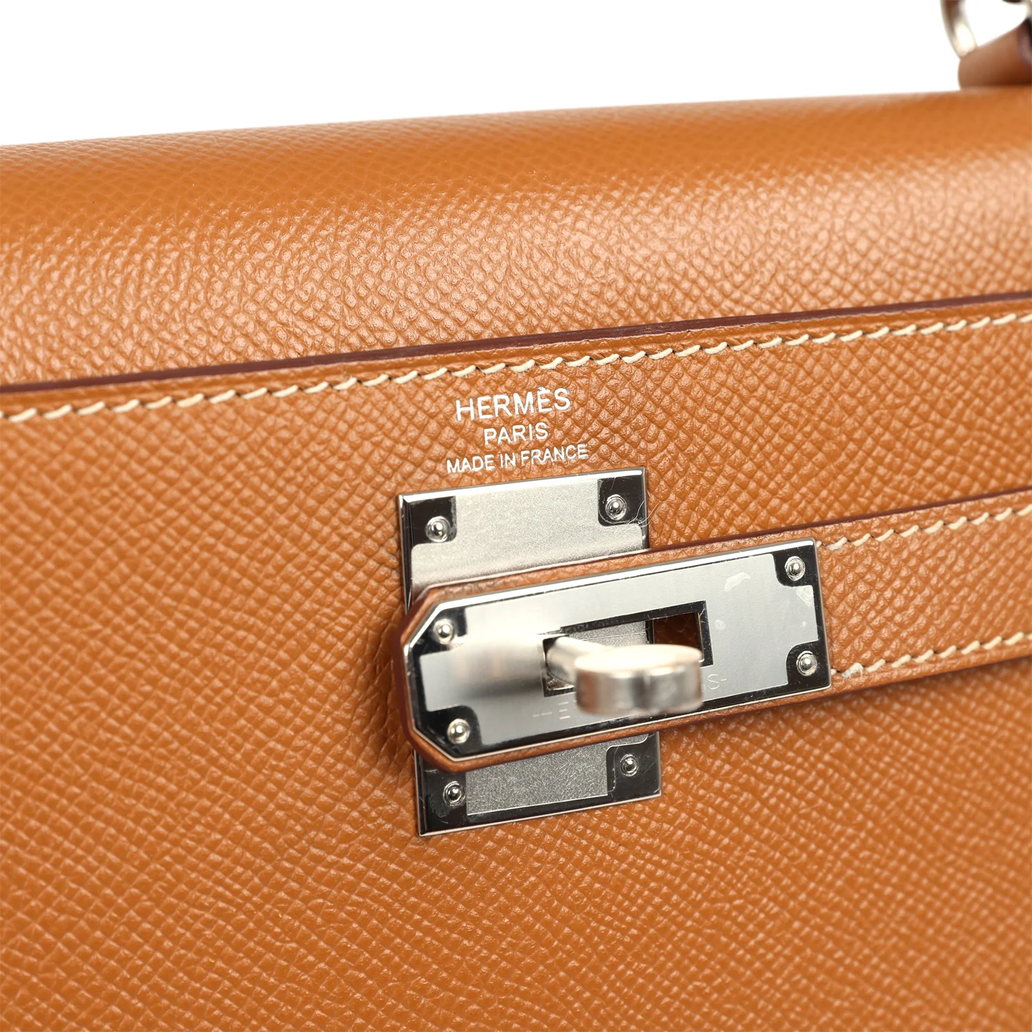 Hermes Kelly Sellier 28 Gold Verso Epsom Palladium Hardware