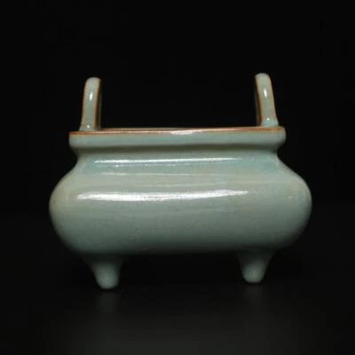 Old Fine Chinese Ru Yao Ru Kiln Incense Burner w/ear