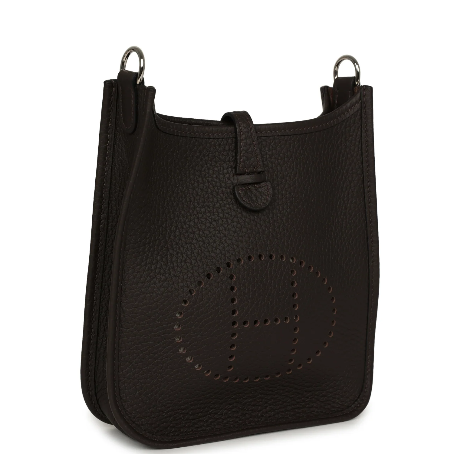 HERMÈS Evelyne TPM Bai Brun Clemence Palladium Hardware