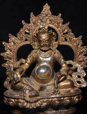 17CM Old Chinese Bronze Gilding Statue Buddha CK337