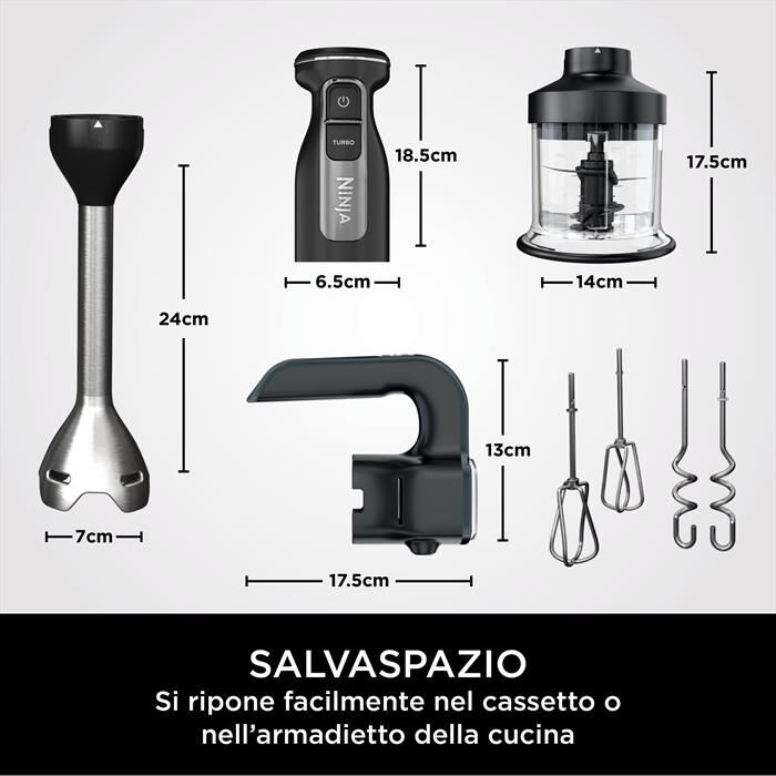 NINJA - Frullatore 3 in 1 POWERBASE CI100EU-nero
