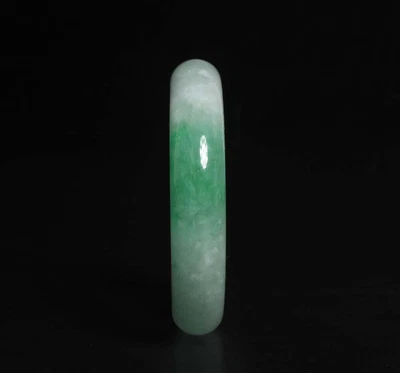 71G Chinese Natural Green Jadeite Jade Bangle Bracelet 60MM
