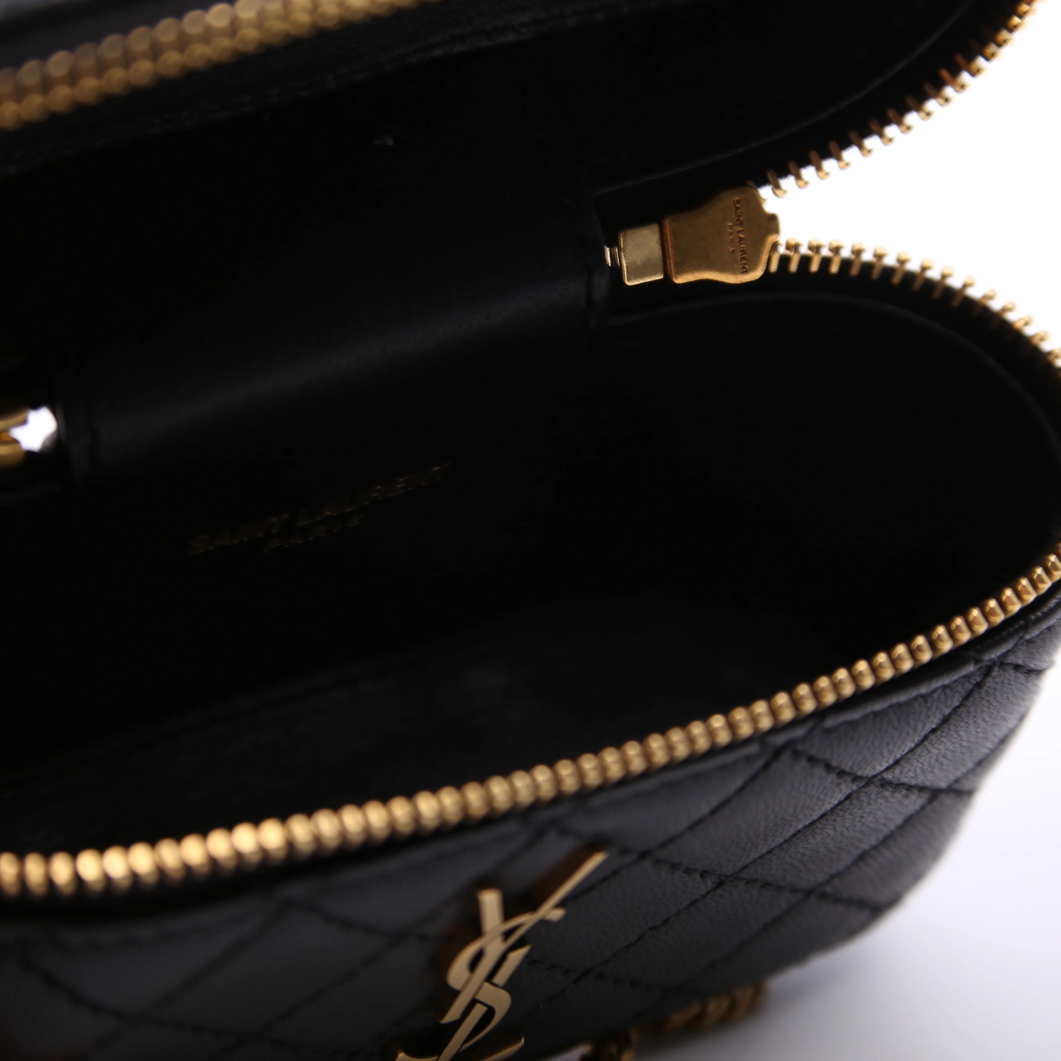 Micro Gaby Vanity Bag Quilted Lambskin Black