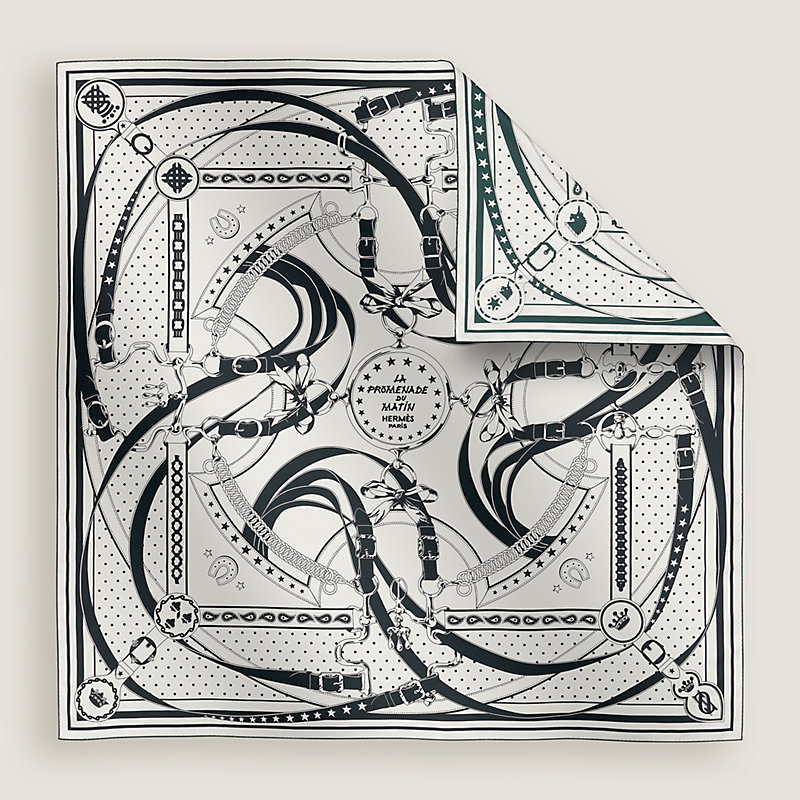 La Promenade du Matin Bandana double face scarf 140