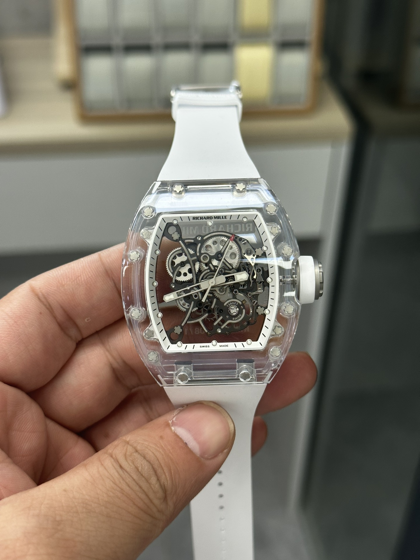 【7A Quality】Richard Mille RM055 Transparent Case Skeleton Dial
