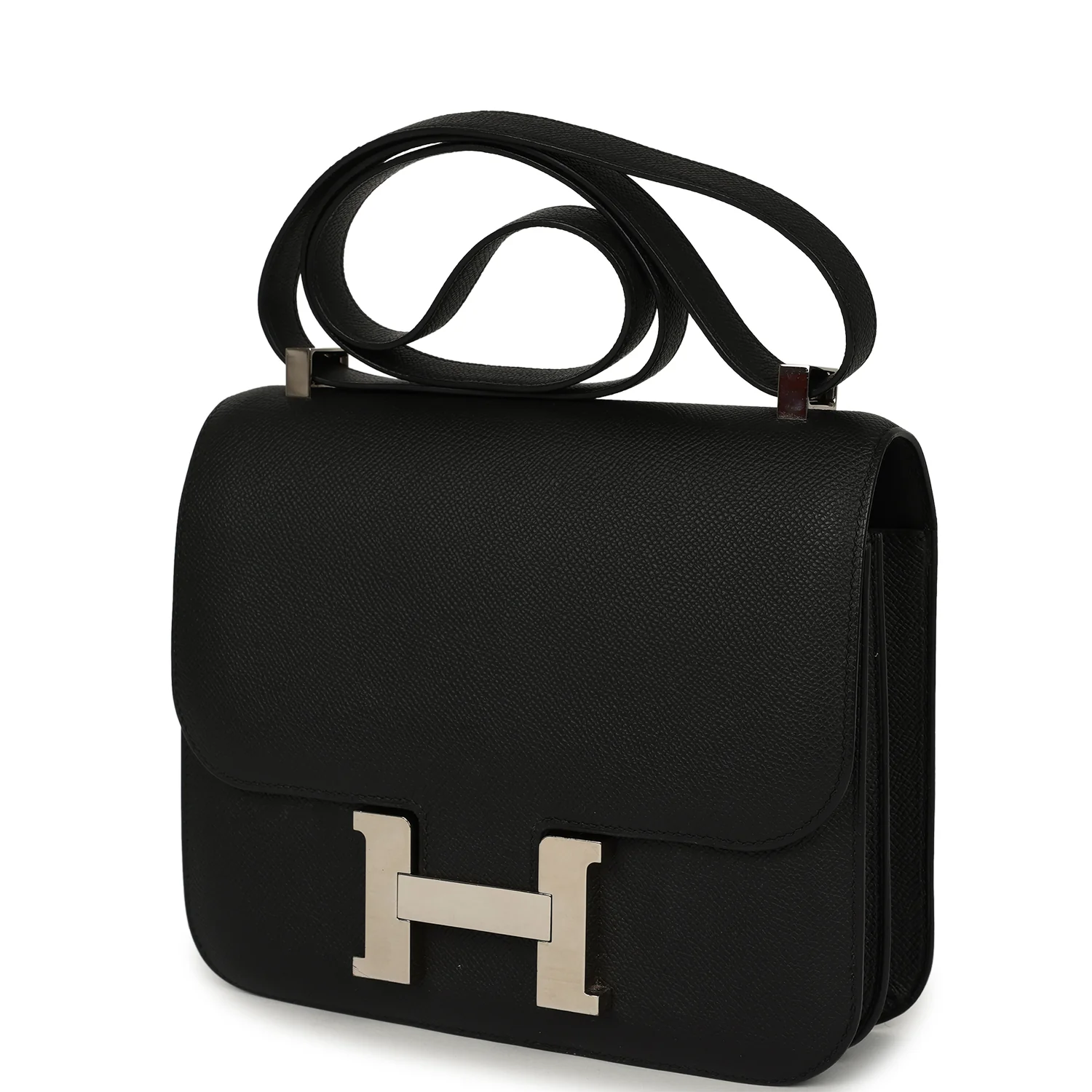 Hermes Constance 24 Black Epsom Palladium Hardware