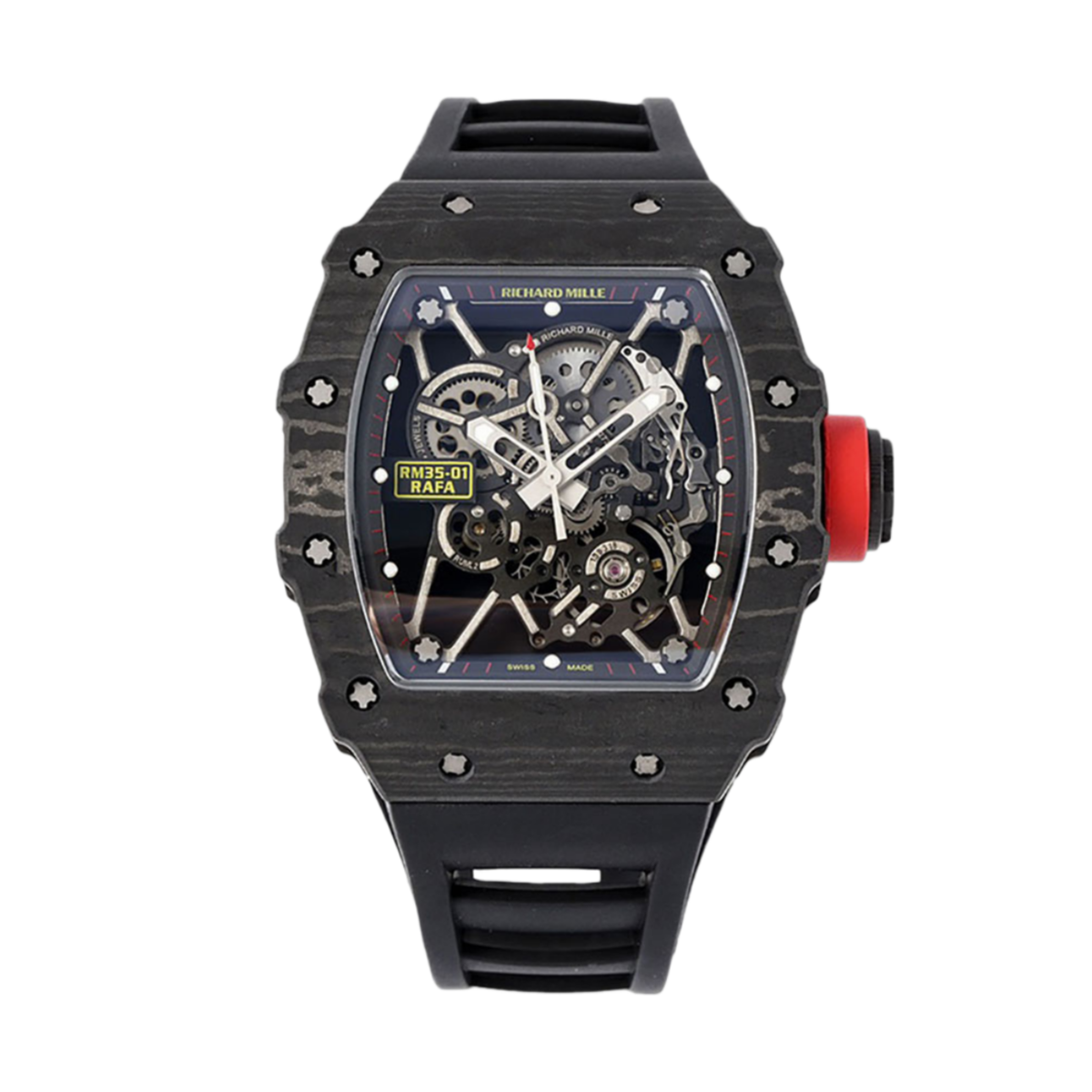 【7A Quality】Richard Mille RM35-01 Super Clone Swiss Sports Watch, Carbon Fiber Case
