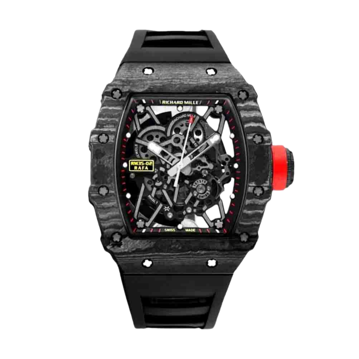 【7A Quality】Richard Mille RM 35-02 Rafael Nadal Black NTPT Carbon Watch