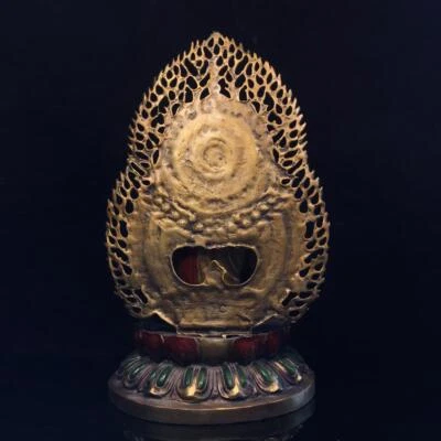 40CM Old Chinese Bronze Statue Buddha Q846