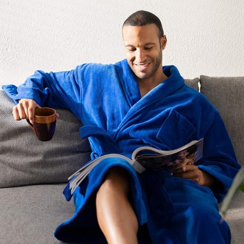 Alpine Swiss Pure Cotton Terry Cloth Men's Bathrobe
