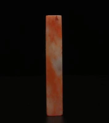 Signed Old Chinese Shoushan Stone Seal Stamp Statue w/fish 69g