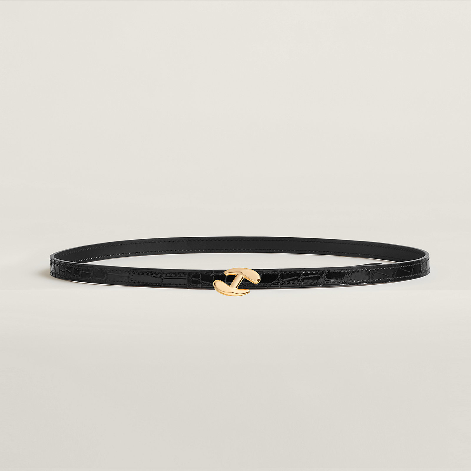 My H belt buckle & Leather strap 13 mm