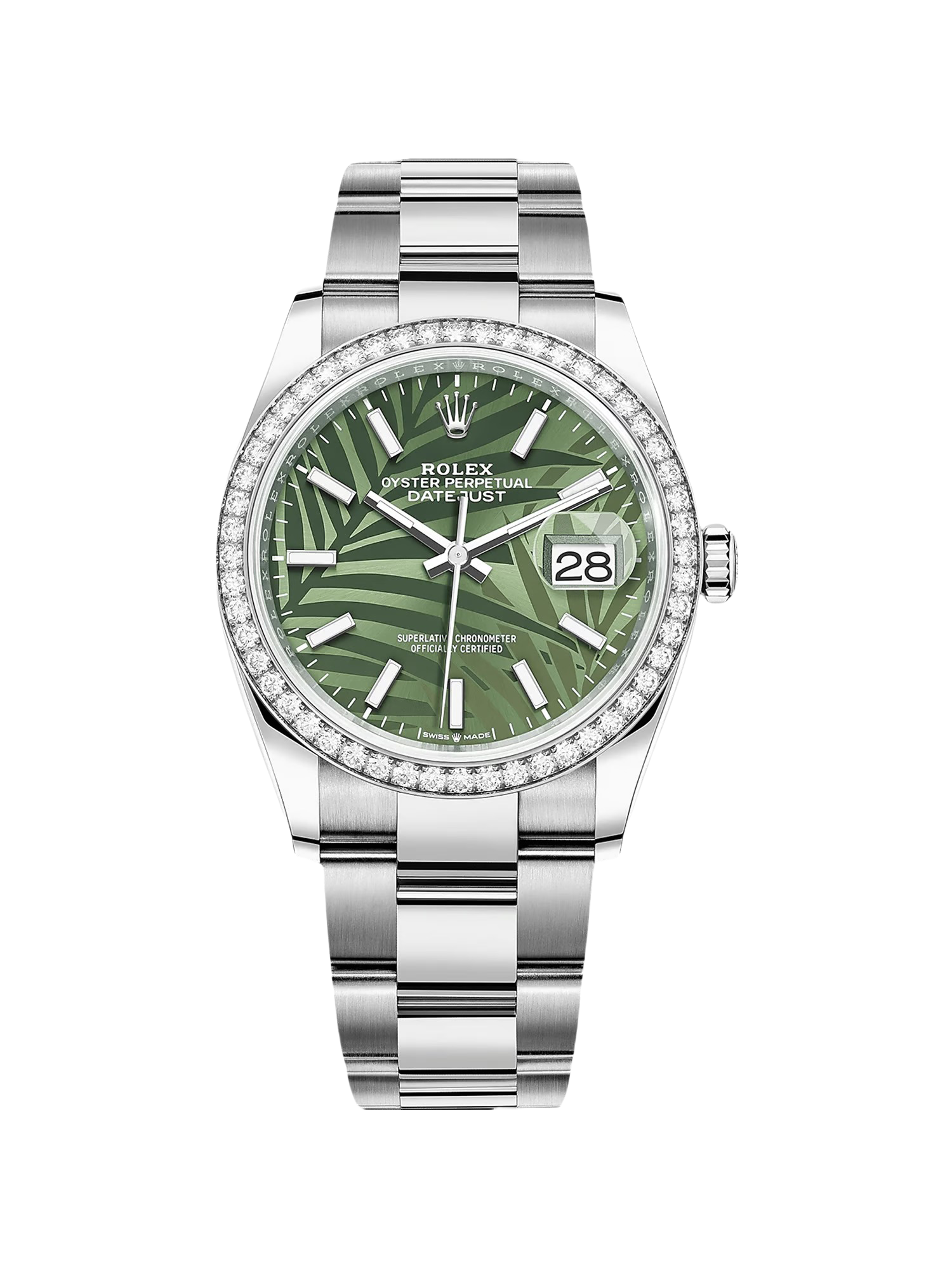 RLX  Datejust 36mm 126284 Olive Green Dial Jubilee Bracelet