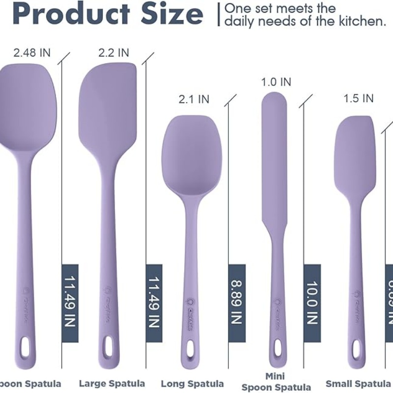 5 Pieces Silicone Spatula Set