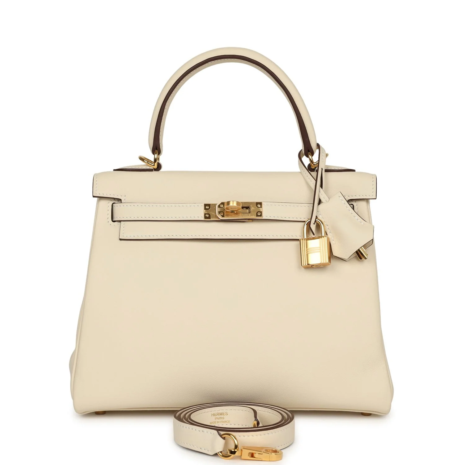 HERMÈS Kelly Retourne 25 Nata Swift Gold Hardware